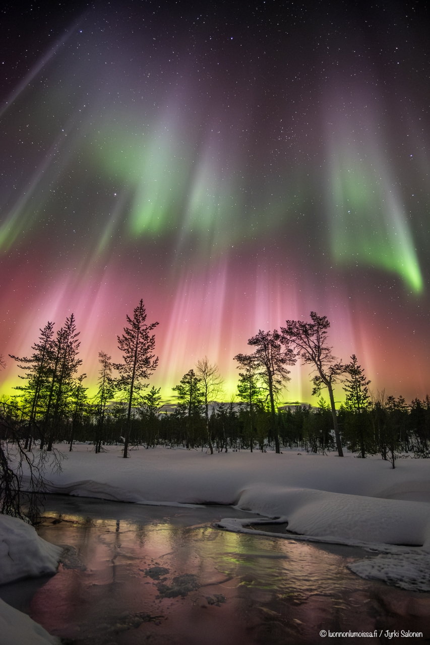 Revontulia Saariselällä 18.3.2015